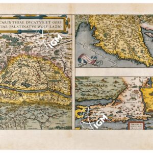 THEATRUM ORBIS TERRARUM (ATLANTE DELL' ORTELIO) A COLORI - CARINTHIÆ DUCATUS ET GORITIÆ PALATINATUS, HISTRIA, ZARA ET SEBENICUM TAVOLA 94