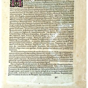 THEATRUM ORBIS TERRARUM (ATLANTE DELL' ORTELIO) A COLORI - HUNGARIA TESTO