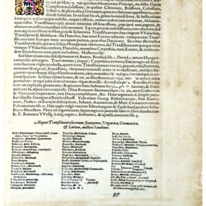 THEATRUM ORBIS TERRARUM (ATLANTE DELL' ORTELIO) A COLORI - TRANSSILVANIA TESTO