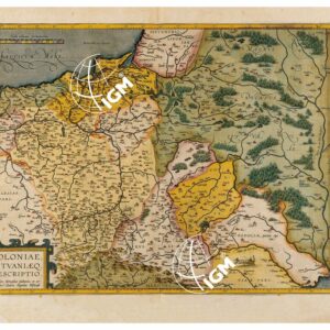 THEATRUM ORBIS TERRARUM (ATLANTE DELL' ORTELIO) A COLORI - POLONIÆ REGNUM  TAVOLA 98