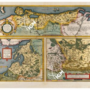 THEATRUM ORBIS TERRARUM (ATLANTE DELL' ORTELIO) A COLORI - LIVONIA, POMERANIA, OSWIECZIMENSIS ET ZATORIENSIS DUCATUS  TAVOLA 100