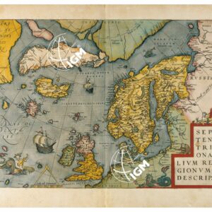 THEATRUM ORBIS TERRARUM (ATLANTE DELL' ORTELIO) A COLORI - SCANDIA FIUE REGIONES SEPTEMTRIONALES  TAVOLA 102