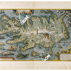 THEATRUM ORBIS TERRARUM (ATLANTE DELL' ORTELIO) A COLORI - ISLANDIA TAVOLA 103
