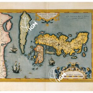 THEATRUM ORBIS TERRARUM (ATLANTE DELL' ORTELIO) A COLORI - IAPONIA INSULA TAVOLA 107