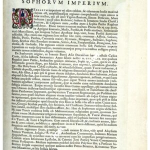 THEATRUM ORBIS TERRARUM (ATLANTE DELL' ORTELIO) A COLORI - PERSIÆ REGNUM SIVE SOPHORUM IMPERUM  TESTO