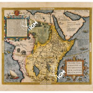 THEATRUM ORBIS TERRARUM (ATLANTE DELL' ORTELIO) A COLORI - ABISSINORUM SIVE PRESBYTERI IOANNIS IMPERIUM  TAVOLA 113