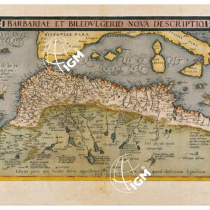 THEATRUM ORBIS TERRARUM (ATLANTE DELL' ORTELIO) A COLORI - BARBARIA ET BILEDULGERID  TAVOLA 114