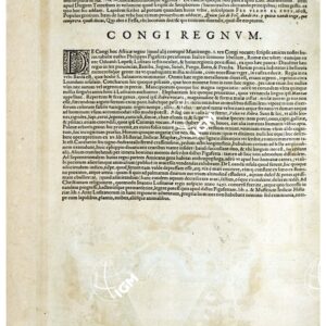 THEATRUM ORBIS TERRARUM (ATLANTE DELL' ORTELIO) A COLORI - FESS Æ & MAROCCHI REGNA, CONGI REGNUM TESTO RETRO