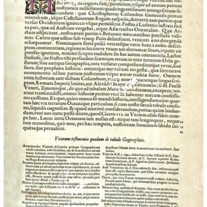 THEATRUM ORBIS TERRARUM (ATLANTE DELL' ORTELIO) A COLORI - Æ VI VETERIS TYPUS GEOGRAPHICUS  TESTO