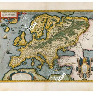 THEATRUM ORBIS TERRARUM (ATLANTE DELL' ORTELIO) A COLORI - EUROPA TAVOLA - B