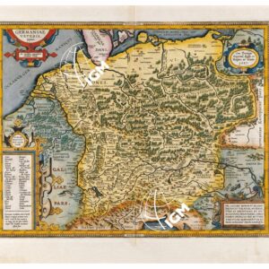 THEATRUM ORBIS TERRARUM (ATLANTE DELL' ORTELIO) A COLORI - GERMANIA  TAVOLA - H