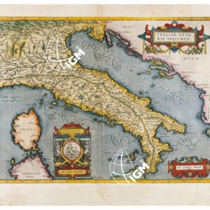 THEATRUM ORBIS TERRARUM (ATLANTE DELL' ORTELIO) A COLORI -  ITALIA  TAVOLA - K