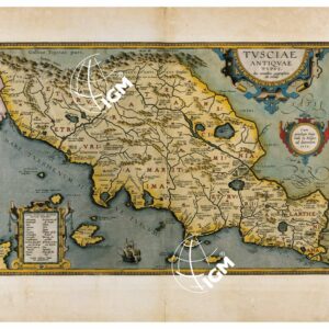 THEATRUM ORBIS TERRARUM (ATLANTE DELL' ORTELIO) A COLORI - TUSCIA FIUE ETRURIA TAVOLA - M