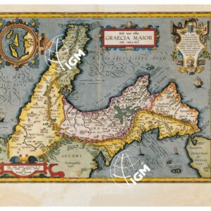 THEATRUM ORBIS TERRARUM (ATLANTE DELL' ORTELIO) A COLORI - MAGNA GRÆCIA  TAVOLA – O