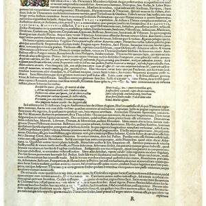 THEATRUM ORBIS TERRARUM (ATLANTE DELL' ORTELIO) A COLORI - THRACIA TESTO FRONTE