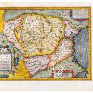 THEATRUM ORBIS TERRARUM (ATLANTE DELL' ORTELIO) A COLORI - DACIÆ ET MOESIÆ TAVOLA – S