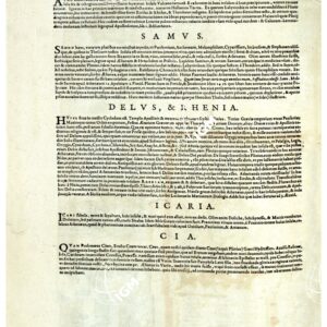 THEATRUM ORBIS TERRARUM (ATLANTE DELL' ORTELIO) A COLORI - LEMNOS, SAMUS, DELUS & RHENIA, ICARIA, CIA  TESTO