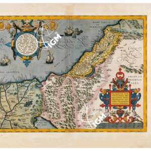 THEATRUM ORBIS TERRARUM (ATLANTE DELL' ORTELIO) A COLORI - PALÆSTINA  TAVOLA - Z