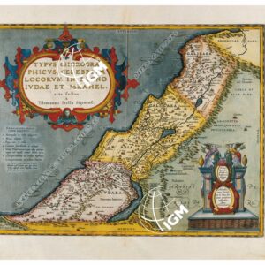 THEATRUM ORBIS TERRARUM (ATLANTE DELL' ORTELIO) A COLORI - IUDÆA ET ISRAHEL TAVOLA – a