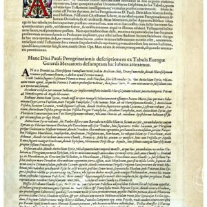 THEATRUM ORBIS TERRARUM (ATLANTE DELL' ORTELIO) A COLORI - PEREGRINATIO DIVI PAULÌ  TESTO