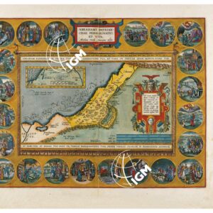 THEATRUM ORBIS TERRARUM (ATLANTE DELL' ORTELIO) A COLORI - ABRAHAMI PATRIARCHÆ PEREGRINATIO  TAVOLA - e