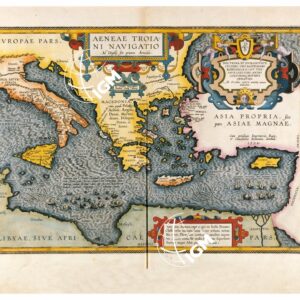 THEATRUM ORBIS TERRARUM (ATLANTE DELL' ORTELIO) A COLORI - ÆNEÆ NAVIGATIO EX VIRGILIO ADDITIS ETIAM  TAVOLA – f