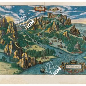 THEATRUM ORBIS TERRARUM (ATLANTE DELL' ORTELIO) A COLORI - TEMPLE THESSALICA TAVOLA – h