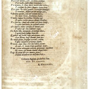 THEATRUM ORBIS TERRARUM (ATLANTE DELL' ORTELIO) A COLORI - ONORATISSIMO VIRO D.ABRAHAM ORTELIO  DEDICA  A.GRAPHEUS PAGINA 3