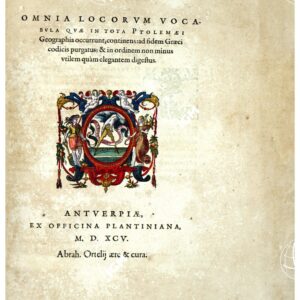 THEATRUM ORBIS TERRARUM (ATLANTE DELL' ORTELIO) A COLORI - NOMÈNCLATOR PTOLEMAICUS TESTO