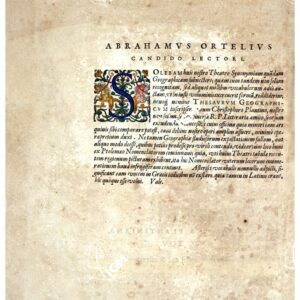 THEATRUM ORBIS TERRARUM (ATLANTE DELL' ORTELIO) A COLORI - ABRAHAMUS ORTELIUS CANDIDO LECTORI TESTO