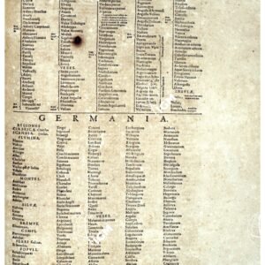 THEATRUM ORBIS TERRARUM (ATLANTE DELL' ORTELIO) A COLORI - GALLIA, GERMANIA INDICE