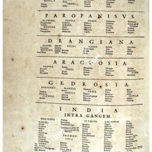 THEATRUM ORBIS TERRARUM (ATLANTE DELL' ORTELIO) A COLORI - ARIA, PAROPARISUS, DRANGIANA, ARACHIOSIA, GEDROSIA, INDIA INTRA GANGEM INDICE