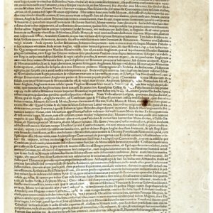 THEATRUM ORBIS TERRARUM (ATLANTE DELL' ORTELIO) A COLORI - DE MONA DRUIDUM INSULA ANTIQUITATI SUÆ TESTO PAGINA 3