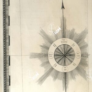 ATLANTE BACLER D'ALBE CARTE GENERALE DES ROYAUMES DE NAPLES, SICILIE ET SARDAIGNE EN 24 FEUILLES - FOGLIO 12 ROSA DEI VENTI