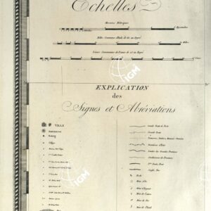 ATLANTE BACLER D'ALBE CARTE GENERALE DES ROYAUMES DE NAPLES, SICILIE ET SARDAIGNE EN 24 FEUILLES - FOGLIO 13 SEGNI CONVENZIONALI