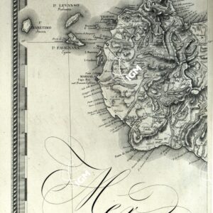 ATLANTE BACLER D'ALBE CARTE GENERALE DES ROYAUMES DE NAPLES, SICILIE ET SARDAIGNE EN 24 FEUILLES - FOGLIO 20