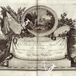 ATLANTE BACLER D' ALBE CARTE GENERALE DU THEATRÈ DE LA GUERRE EN ITALIE ET DANS LES ALPES - FOGLIO 26 TITOLO