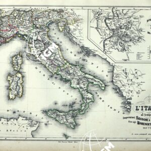 ATLANTE ORO-IDROGRAFICO COROGRAFICO E STORICO DELL' ITALIA ANNI dal 1138 a dopo il 1870 - L' ITALIA AL TEMPO DEGLI IMPERATORI SASSONI E FRANCHI FINO AGLI MOHENSTAUEN TAVOLA IV