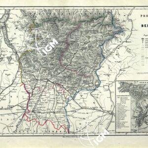 ATLANTE ORO-IDROGRAFICO COROGRAFICO E STORICO DELL' ITALIA ANNI dal 1138 a dopo il 1870 - PROVINCIA DI BERGAMO