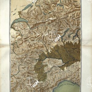 ATLANTE ORO-IDROGRAFICO COROGRAFICO E STORICO DELL' ITALIA ANNI dal 1138 a dopo il 1870 - CARTA ORO-IDROGRAFICA DELL' ITALIA SUPERIORE FOGLIO 1