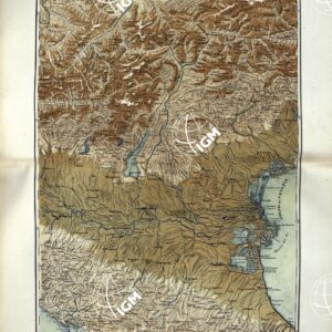 ATLANTE ORO-IDROGRAFICO COROGRAFICO E STORICO DELL' ITALIA ANNI dal 1138 a dopo il 1870 - CARTA ORO-IDROGRAFICA DELL' ITALIA SUPERIORE FOGLIO 2