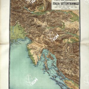 ATLANTE ORO-IDROGRAFICO COROGRAFICO E STORICO DELL' ITALIA ANNI dal 1138 a dopo il 1870 - CARTA ORO-IDROGRAFICA DELL' ITALIA SUPERIORE FOGLIO 3