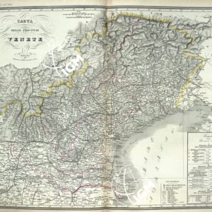 ATLANTE ORO-IDROGRAFICO COROGRAFICO E STORICO DELL' ITALIA ANNI dal 1138 a dopo il 1870 - CARTA DELLE PROVINCIE VENETE