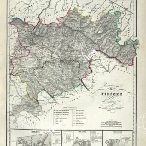 ATLANTE ORO-IDROGRAFICO COROGRAFICO E STORICO DELL' ITALIA ANNI dal 1138 a dopo il 1870 - PROVINCIA DI FIRENZE