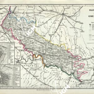 ATLANTE ORO-IDROGRAFICO COROGRAFICO E STORICO DELL' ITALIA ANNI dal 1138 a dopo il 1870 - PROVINCIA DI CREMONA