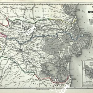 ATLANTE ORO-IDROGRAFICO COROGRAFICO E STORICO DELL' ITALIA ANNI dal 1138 a dopo il 1870 - PROVINCIE DI ROVIGO E DI FERRARA