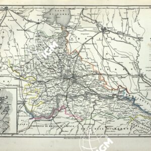 ATLANTE ORO-IDROGRAFICO COROGRAFICO E STORICO DELL' ITALIA ANNI dal 1138 a dopo il 1870 - PROVINCIA DI MANTOVA