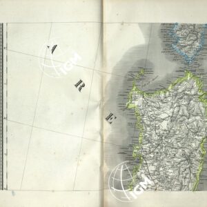ATLANTE ORO-IDROGRAFICO COROGRAFICO E STORICO DELL' ITALIA ANNI dal 1138 a dopo il 1870 - TAVOLA N. 7