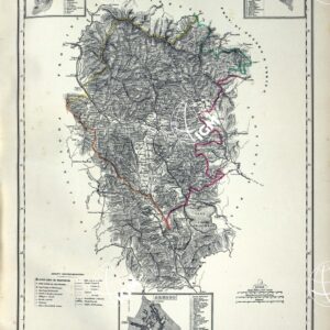 ATLANTE ORO-IDROGRAFICO COROGRAFICO E STORICO DELL' ITALIA ANNI dal 1138 a dopo il 1870 - PROVINCIA DI AREZZO