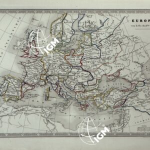 ATLAS DE GEOGRAPHIE ANCIENNE ET MODERNE - EUROPE VERS LA FIN DU XIII SIECLE